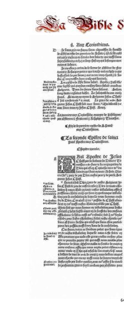 La Bible d'Olivetan 1535