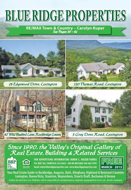 BLUE RIDGE PROPERTIES