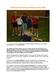 Badminton-Oberbayerische Meisterschaften 2008