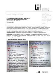 3 Koordinationstreffen des Netzwerks Hamburger Hospitationsschulen - Protokoll -