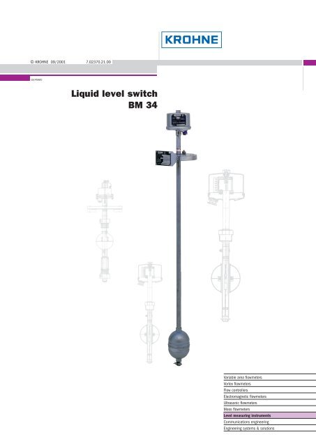 Liquid level switch BM 34