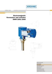 Electromagnetic flowmeters and switches DWM 1000/2000