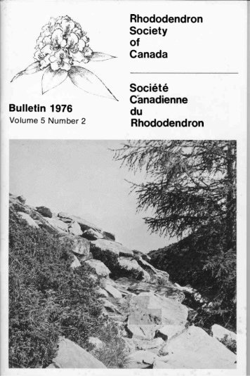 Rhododendron Society of Canada Soci6t6 Canadienne du Rhododendron