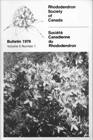 Rhododendron Society of Canada Soci6t6 \ Canadienne du Rhododendron
