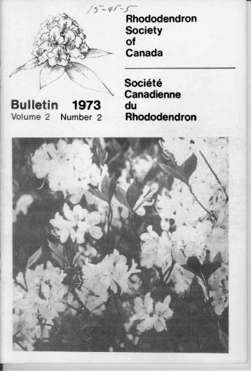 RSC Bulletin 1973 v 2-2 - The Rhododendron Society of Canada ...