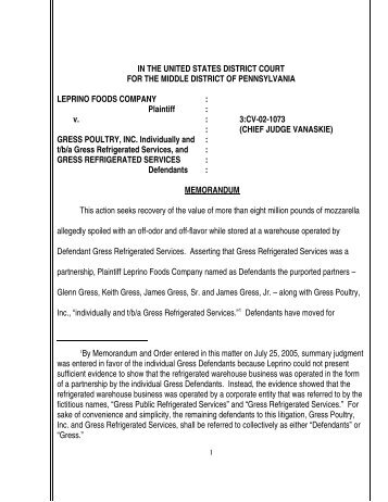 1By Memorandum and Order entered in this matter on July 25, 2005 ...