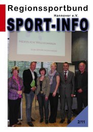 V erein s - beim Regionssportbund Hannover