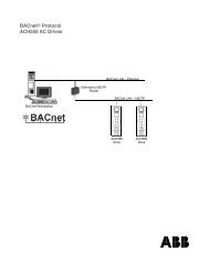BACnet® Protocol ACH550 AC Drives