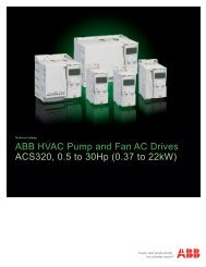 ABB HVAC Pump and Fan AC Drives ACS320 0.5 to 30Hp (0.37 to 22kW)