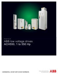 ABB low voltage drives ACH550 1 to 550 Hp