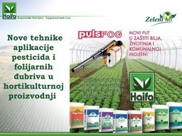 aplikacije pesticida i folijarnih đubriva u hortikulturnoj proizvodnji