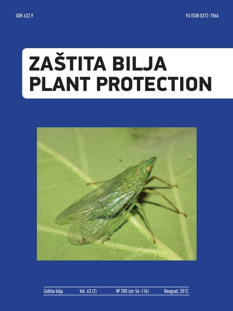 ZAŠTITA BILJA PLANT PROTECTION