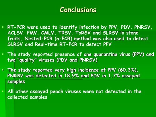 INCIDENCE OF VIRUS INFECTIONS ON DIFFERENT PEACH CULTIVARS IN MONTENEGRO