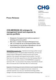 Press Release - CHG-Meridian