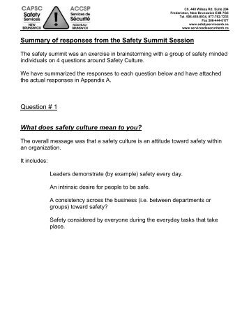 What does Safety Culture mean to you - Safety Services New ...