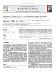 Adsorption of chromium (VI) by ethylenediamine-modified cross ...