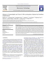 Influence of rhamnolipids and Triton X-100 on adsorption of phenol ...