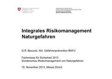 Integrales Risikomanagement Naturgefahren