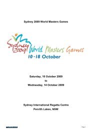 Sydney 2009 World Masters Games