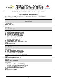 2012 Australian Under 23 Team