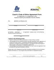 Coach’s Code of Ethics Agreement Form