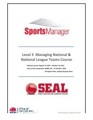 Level 3 Managing National & National League Teams Course