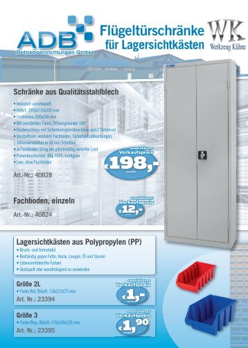 Flyer Schränke 40825 31 Lagersichtkästen 09-2015