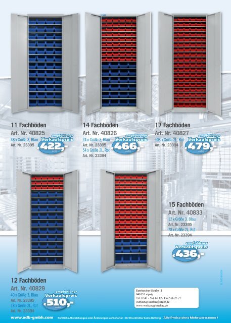 Flyer Schränke 40825 31 Lagersichtkästen 09-2015