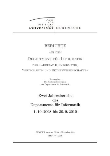 Zwei-Jahresbericht des Departments für Informatik 2008-2010