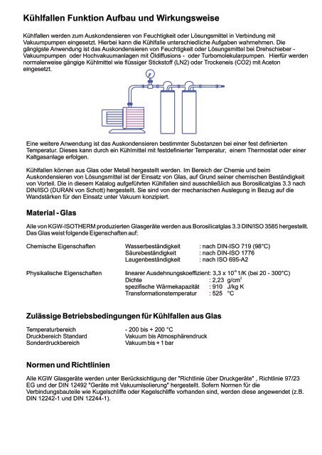 Kühlfallen D 2012.cdr - KGW Isotherm