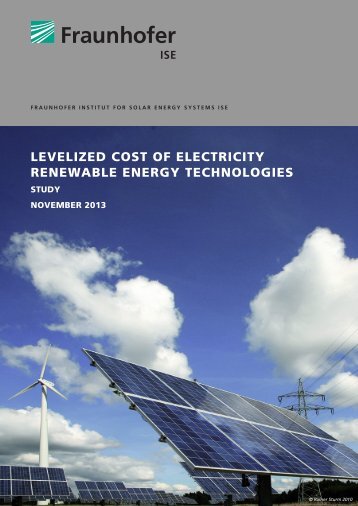LEVELIZED COST OF ELECTRICITY RENEWABLE ENERGY TECHNOLOGIES