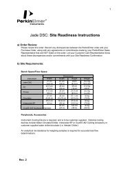 Jade DSC: Site Readiness Instructions - Perkin Elmer Life and ...