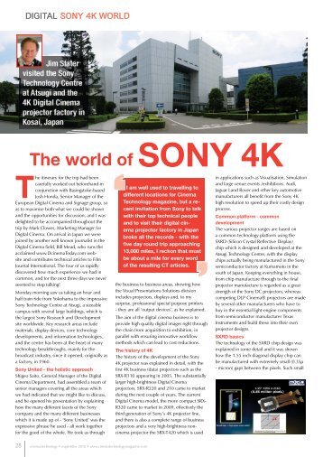 The world of Jim Slater visited the Sony Technology Centre at Atsugi ...