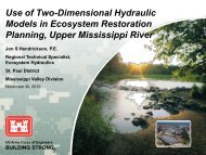Use of Two-Dimensional Hydraulic Models in Ecosystem ... - U.S. Army