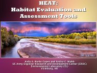 HEAT Habitat Evaluation and Assessment Tools