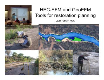HEC-EFM and GeoEFM Tools for restoration planning