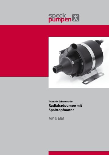 Radialradpumpe mit Spalttopfmotor MY-3-MM