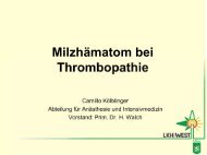 Milzhämatom bei Thrombopathie