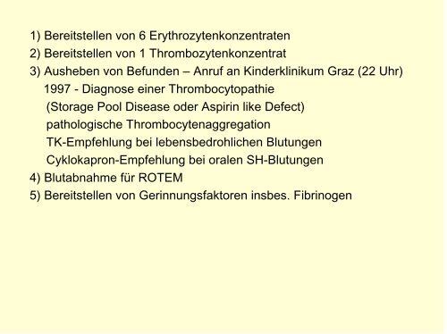 Milzhämatom bei Thrombopathie