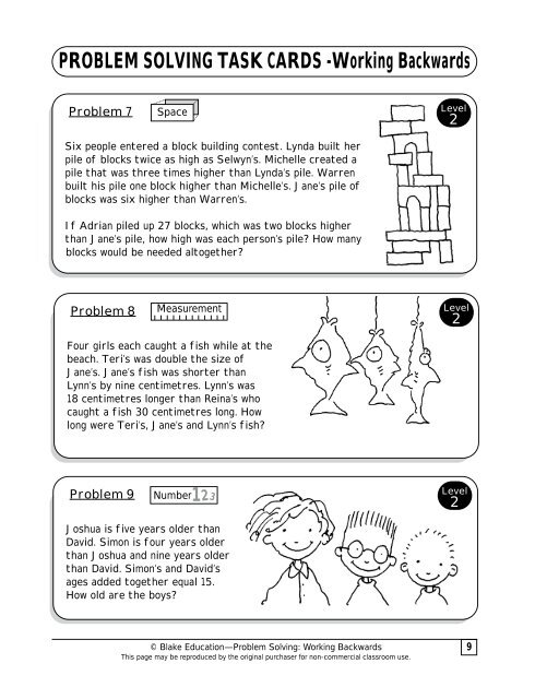 blake education problem solving working backwards