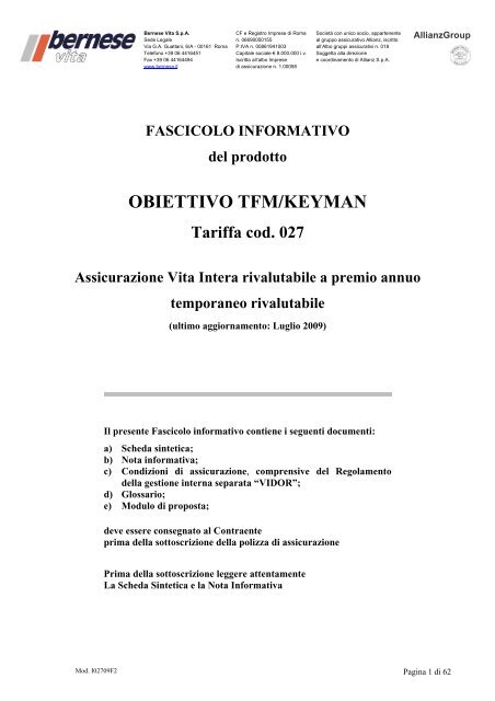 OBIETTIVO TFM/KEYMAN