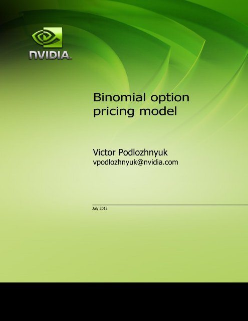 Binomial option pricing model