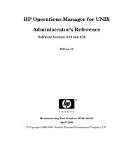 HP Operations Manager for UNIX Administrator’s Reference