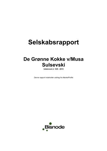 Bisnode - 2015-09-10 - De Grønne Kokke v-Musa Sulsevski