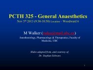 PCTH 325 - General Anaesthetics