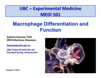 UBC – Experimental Medicine MEDI 501