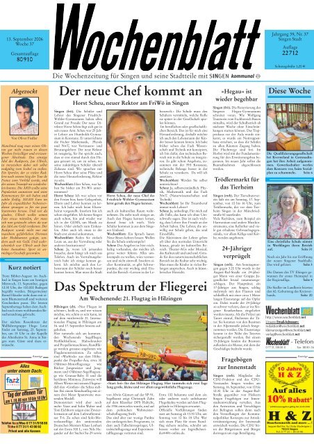 13. Sep. 2006 - Singener Wochenblatt