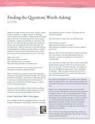 Article - Finding questions worth asking