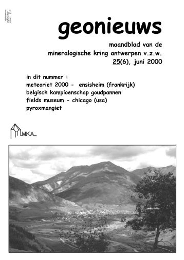 juni 2000 - Mineralogische kring Antwerpen