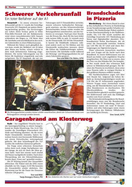 zur Ausgabe 159 - Oldenburgischer Feuerwehrverband eV